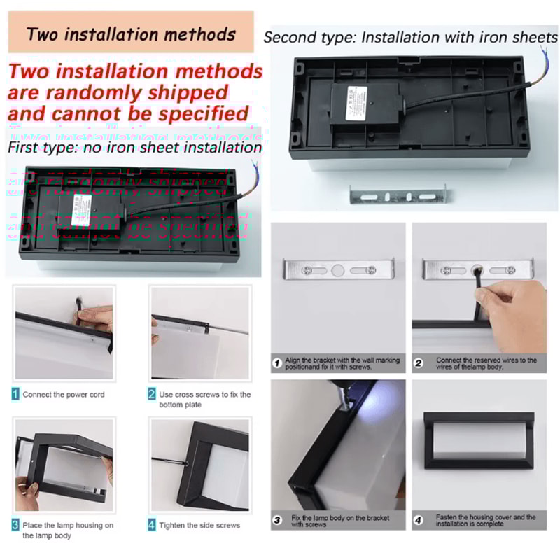 Modern IP66 Waterproof LED Outdoor Wall Lamp Aluminum Porch Garden Light 2