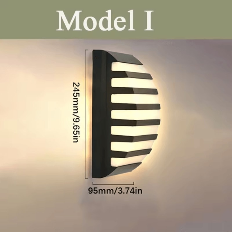 Modern IP66 Waterproof LED Outdoor Wall Lamp Aluminum Porch Garden Light 9