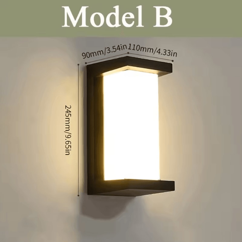 Modern IP66 Waterproof LED Outdoor Wall Lamp Aluminum Porch Garden Light 5