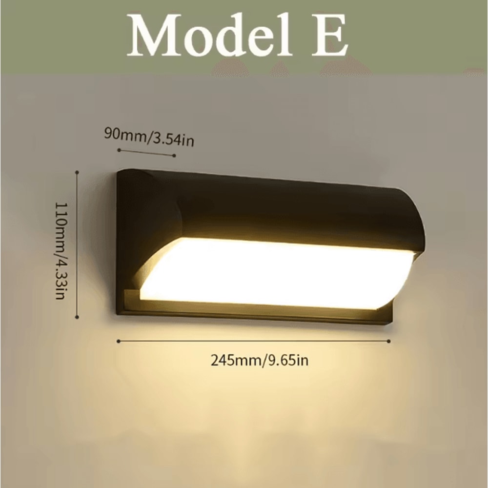 Modern IP66 Waterproof LED Outdoor Wall Lamp Aluminum Porch Garden Light 7