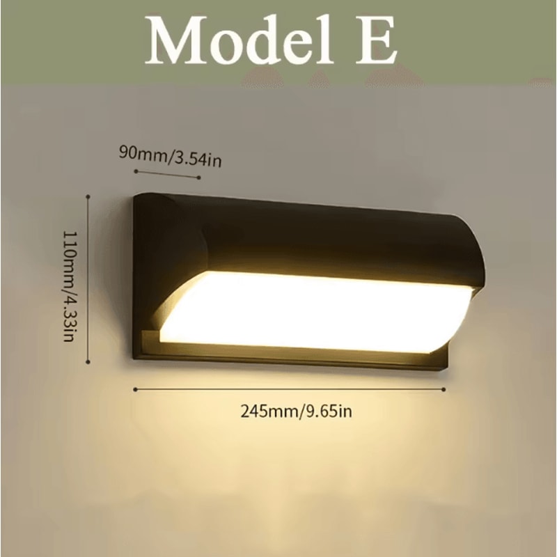 Modern IP66 Waterproof LED Outdoor Wall Lamp Aluminum Porch Garden Light 7