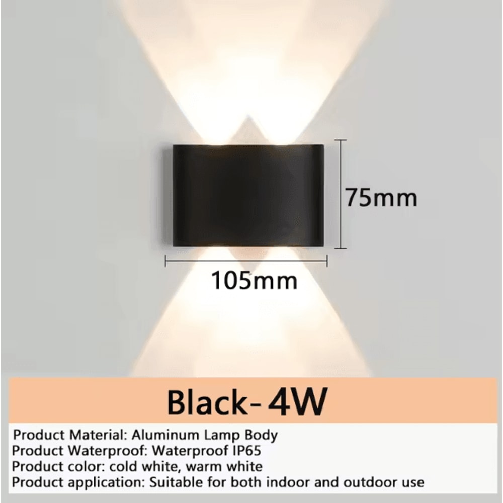 Modern Aluminum LED Waterproof Wall Lamp IP65 Indoor Outdoor Wall Light 5