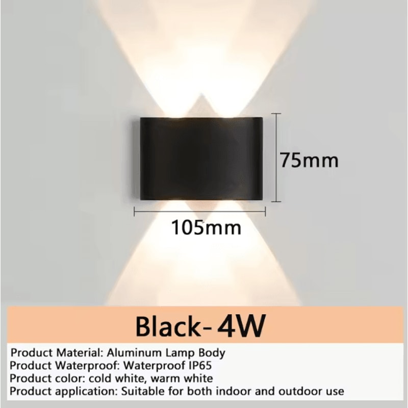 Modern Aluminum LED Waterproof Wall Lamp IP65 Indoor Outdoor Wall Light 5