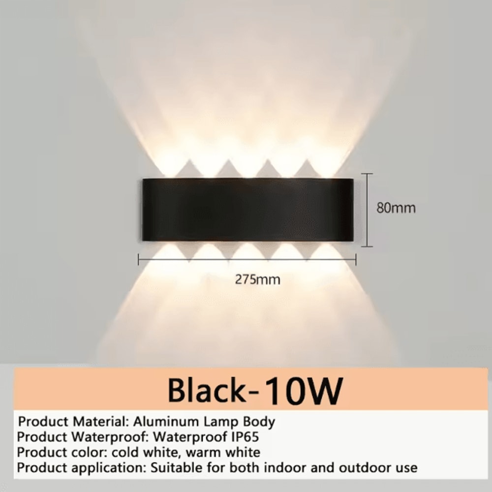 Modern Aluminum LED Waterproof Wall Lamp IP65 Indoor Outdoor Wall Light 7