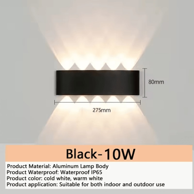 Modern Aluminum LED Waterproof Wall Lamp IP65 Indoor Outdoor Wall Light 7