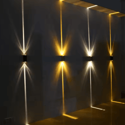 modern silver aluminum up & down led wall sconce – ip65 waterproof outdoor porch light (6w)