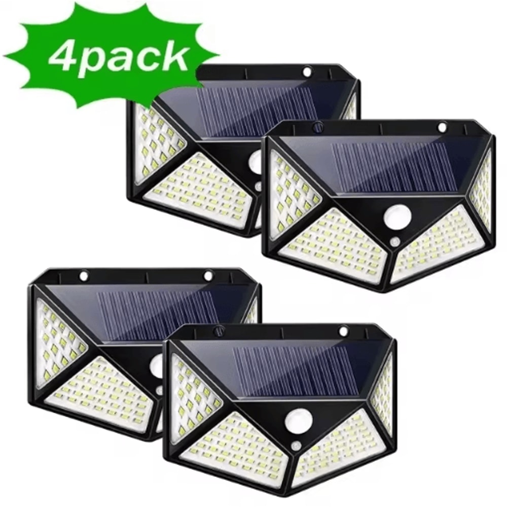 100 LED Solar Motion Sensor Wall Light Waterproof Wireless Garden Security Lamp 3