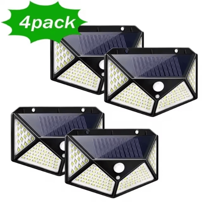 100 LED Solar Motion Sensor Wall Light Waterproof Wireless Garden Security Lamp 3