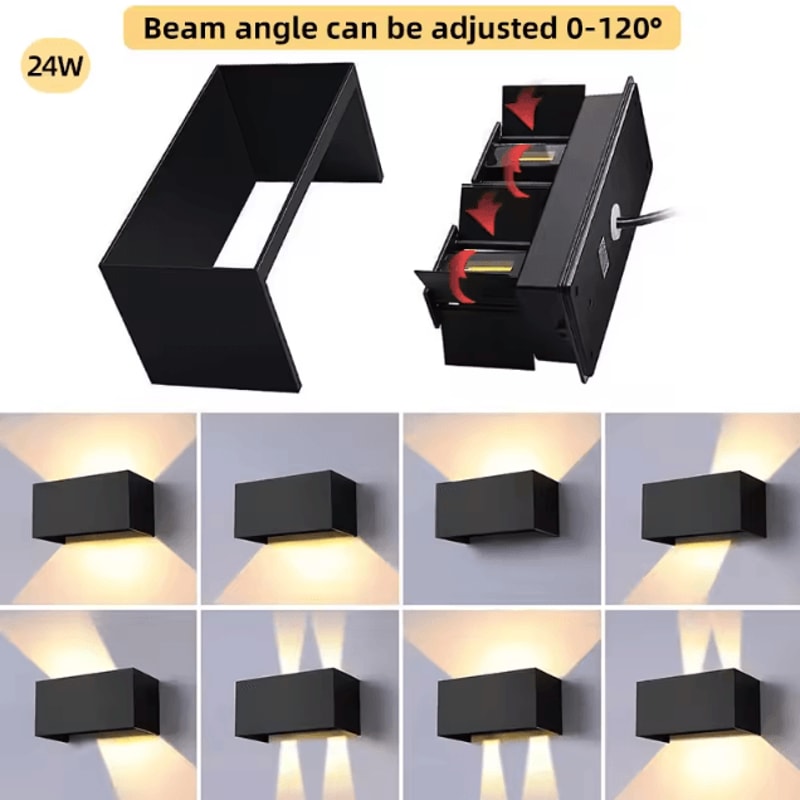 Modern Aluminum LED Outdoor Wall Lamp IP65 Waterproof Porch Garden Light 2