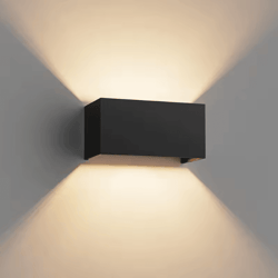 modern aluminum led wall lamp – ip65 waterproof indoor & outdoor porch light (12w/24w)