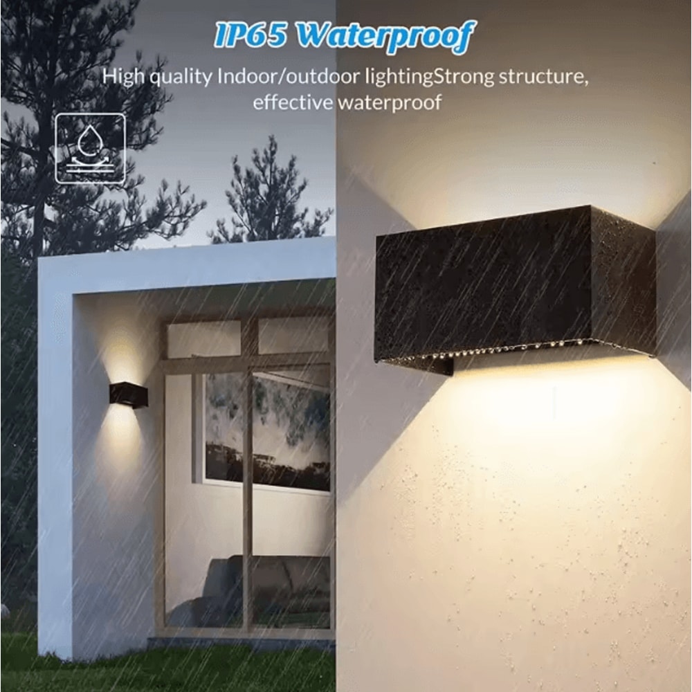 Modern Aluminum LED Wall Lamp IP65 Waterproof Indoor Outdoor Porch Light 12W24W 1