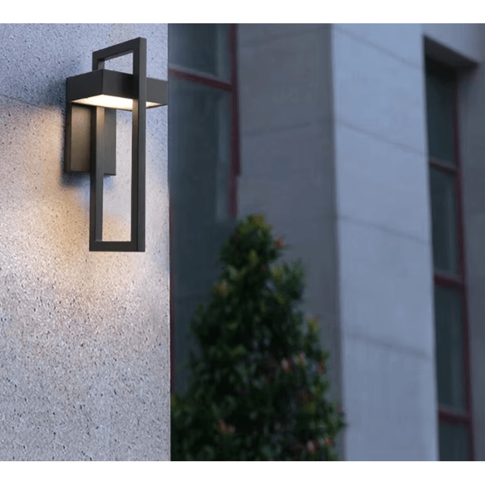 Retro Waterproof Outdoor LED Wall Sconce 10W Vintage Black Garden Porch Lamp 0
