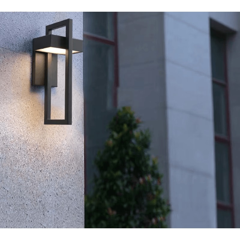 Retro Waterproof Outdoor LED Wall Sconce 10W Vintage Black Garden Porch Lamp 0