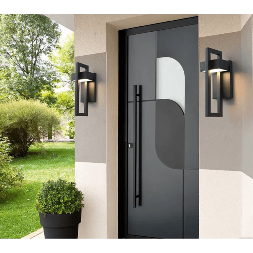 Retro Waterproof Outdoor LED Wall Sconce 10W Vintage Black Garden Porch Lamp 1