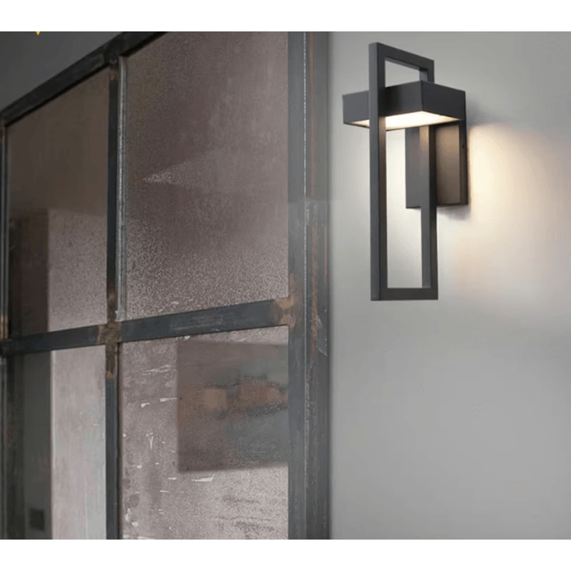 Retro Waterproof Outdoor LED Wall Sconce 10W Vintage Black Garden Porch Lamp 2