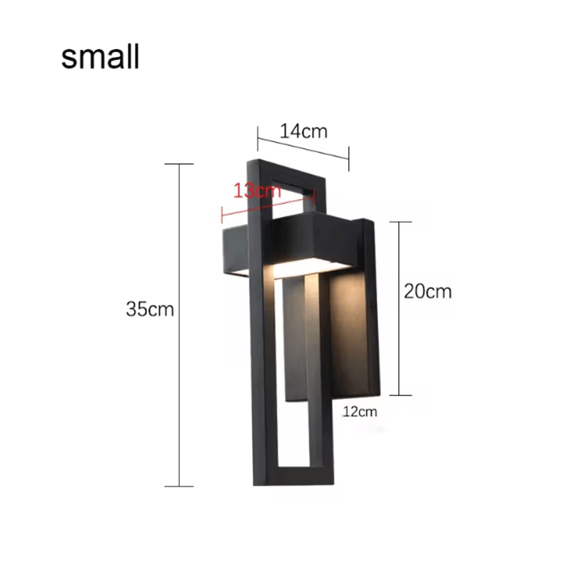 Retro Waterproof Outdoor LED Wall Sconce 10W Vintage Black Garden Porch Lamp 3