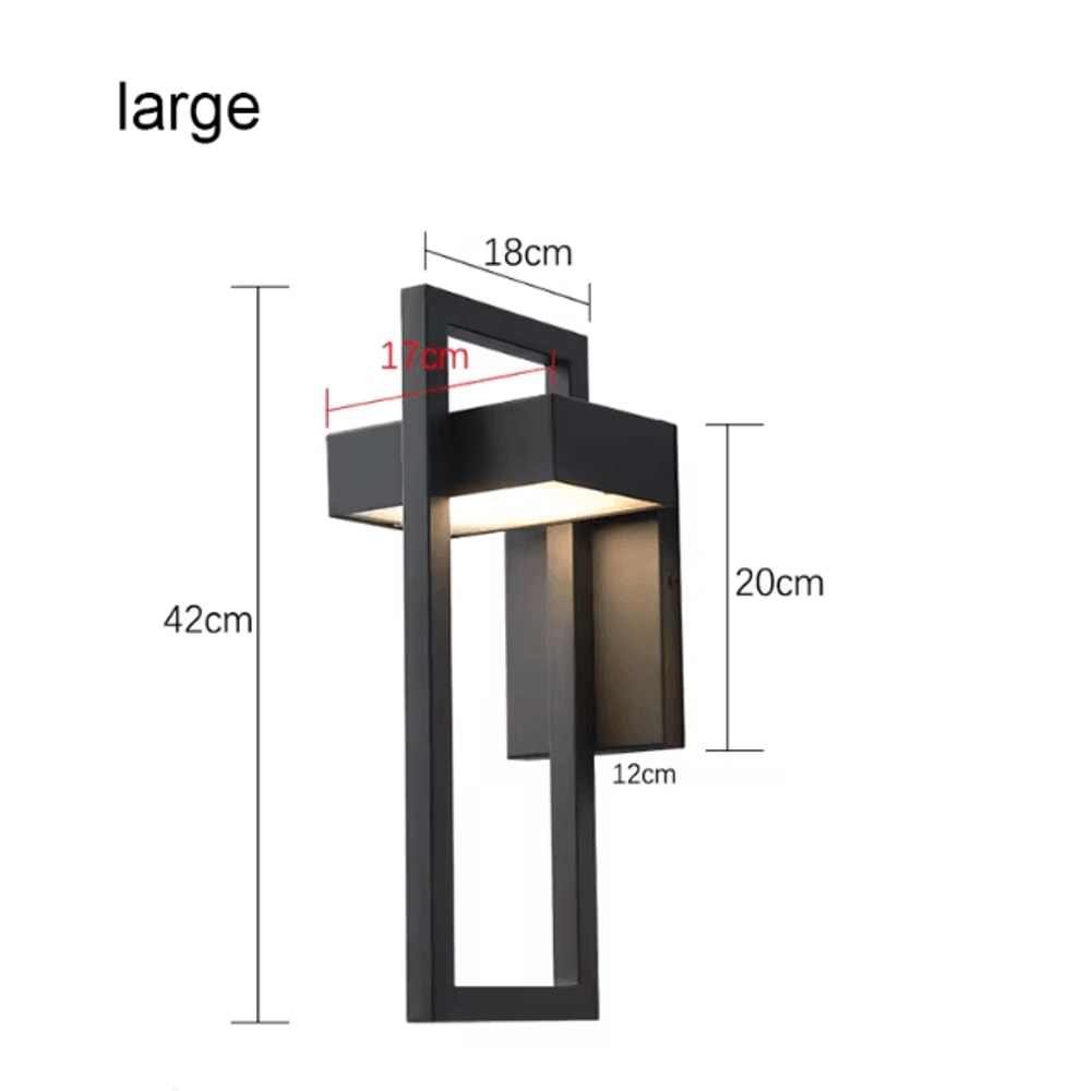 Retro Waterproof Outdoor LED Wall Sconce 10W Vintage Black Garden Porch Lamp 4