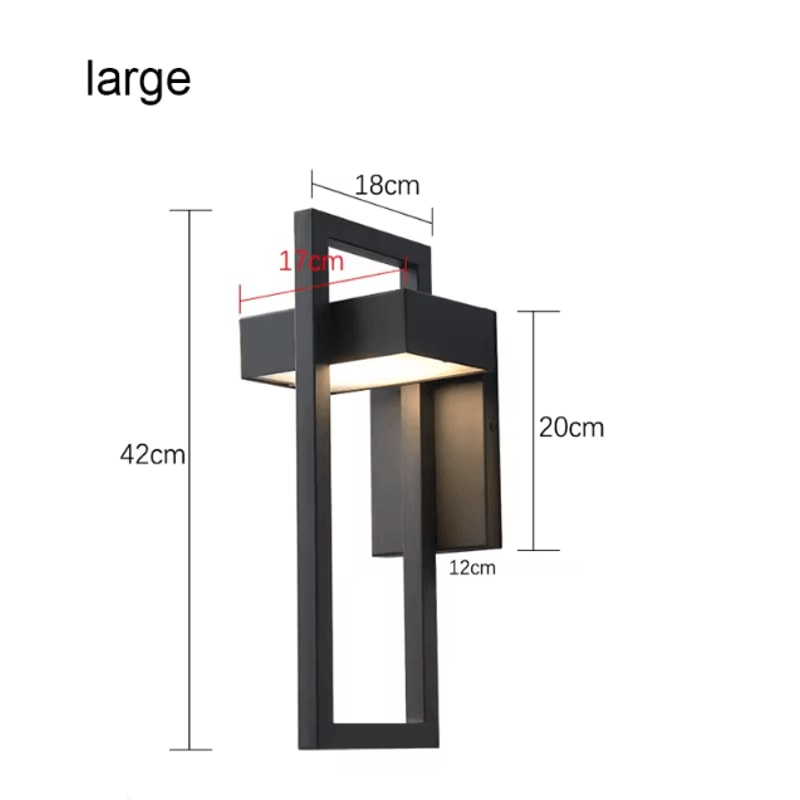 Retro Waterproof Outdoor LED Wall Sconce 10W Vintage Black Garden Porch Lamp 4