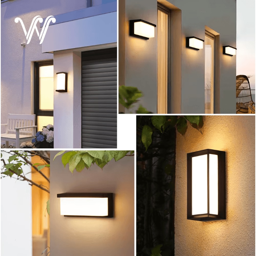 24W IP65 Waterproof LED Outdoor Wall Lamp Modern Porch Garden Light 1