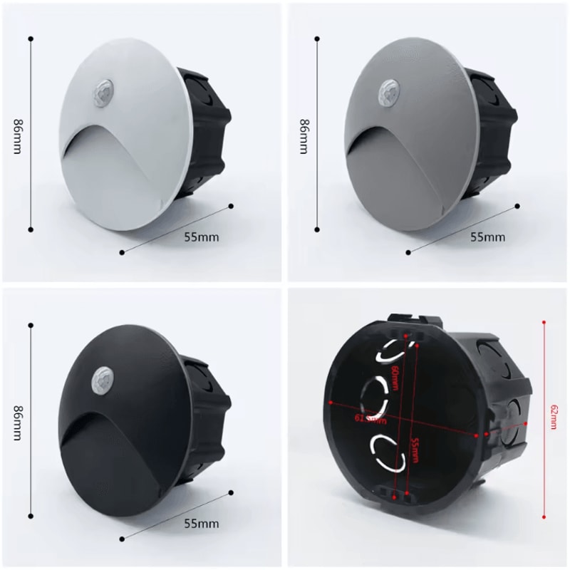 Recessed LED Stair Sensor Light IP65 Waterproof Outdoor Step Wall Lamp 3