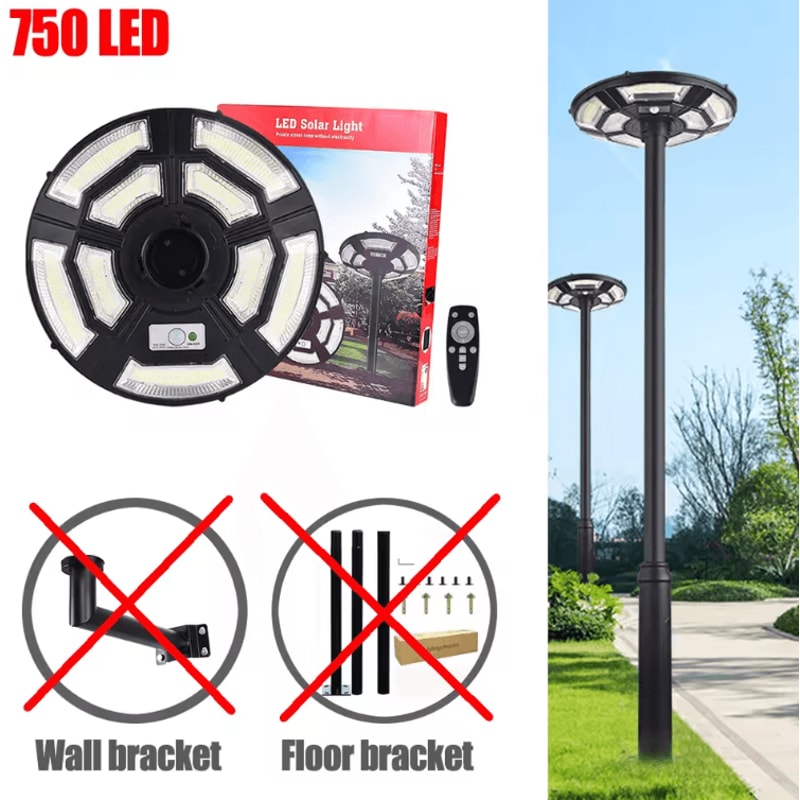 Solar UFO Motion Sensor Garden Light Remote Control Waterproof Outdoor Security Lamp 5
