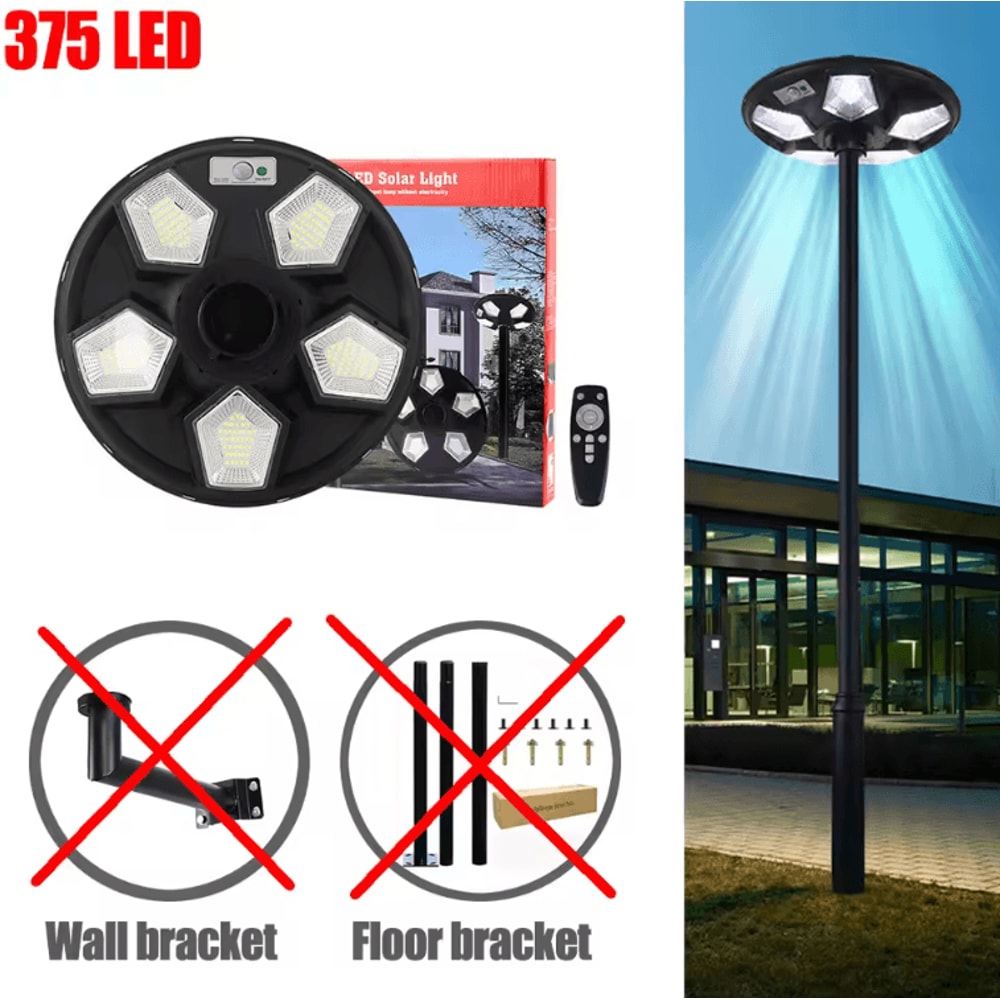 Solar UFO Motion Sensor Garden Light Remote Control Waterproof Outdoor Security Lamp 6