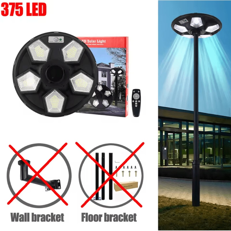 Solar UFO Motion Sensor Garden Light Remote Control Waterproof Outdoor Security Lamp 6