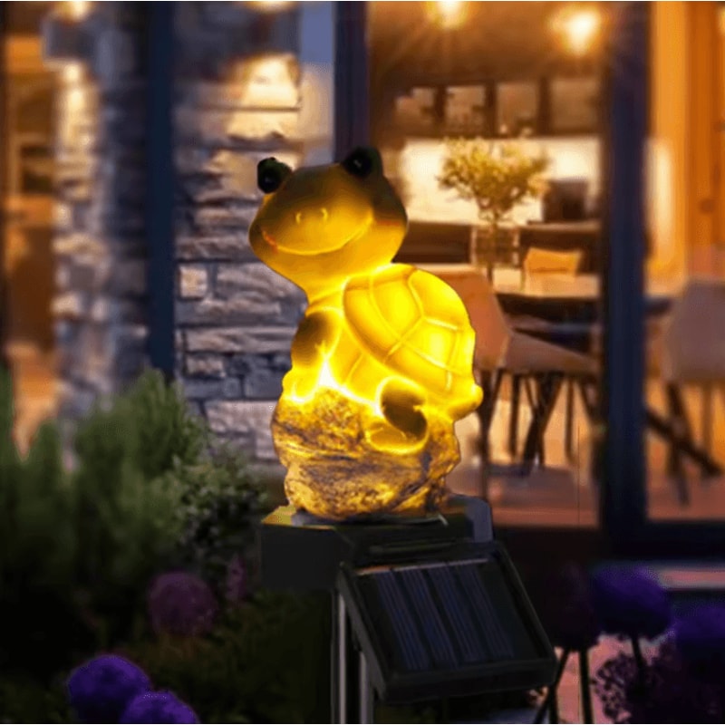Cute Solar Animal Garden Light Waterproof Decorative Figurine Lamp For Pathway Patio 3