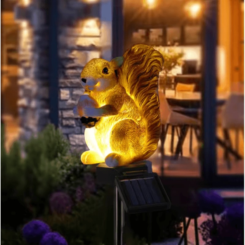 Cute Solar Animal Garden Light Waterproof Decorative Figurine Lamp For Pathway Patio 5