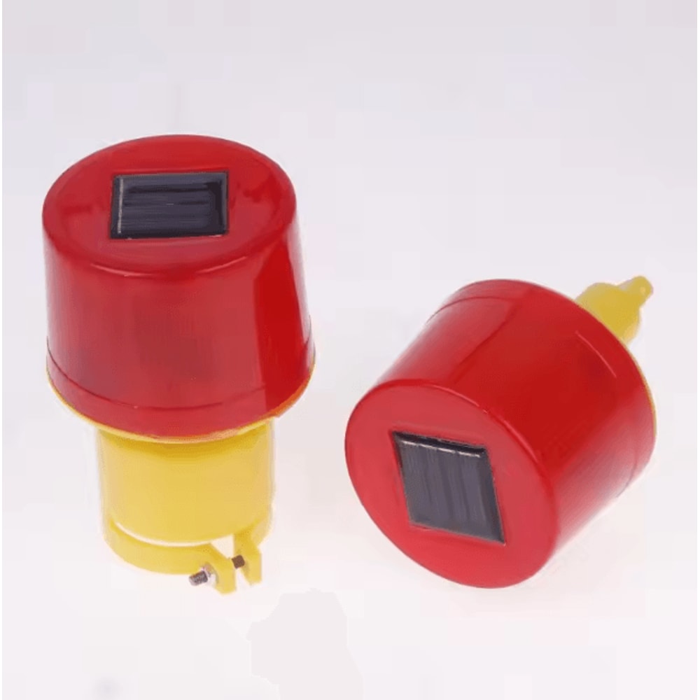 Solar LED Crane Warning Light Waterproof Emergency Beacon For Construction Road Safety 0