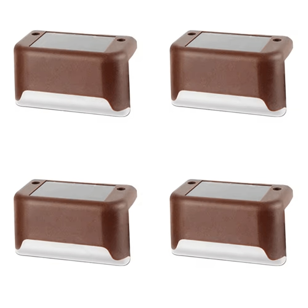 Warm White Solar Step Lights IP65 Waterproof LED Fence Garden Wall Lamp 3