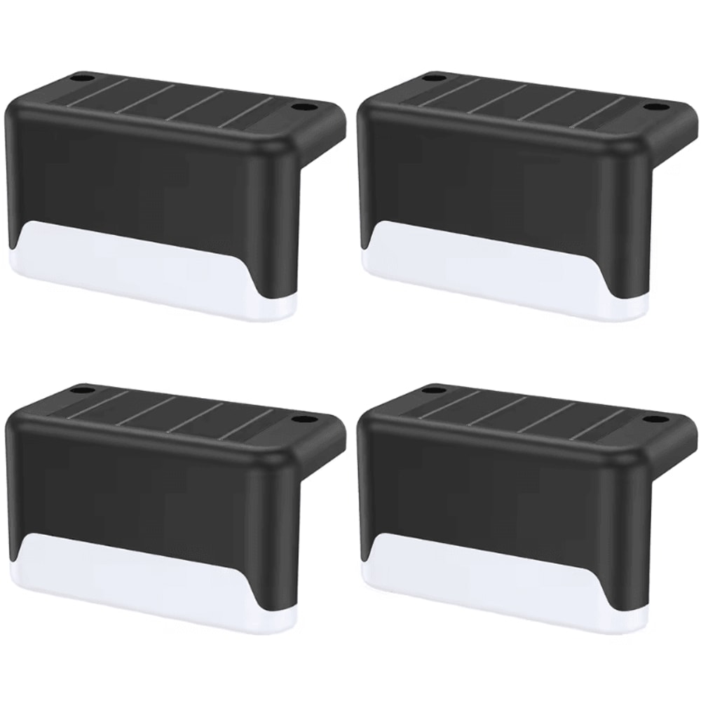 Warm White Solar Step Lights IP65 Waterproof LED Fence Garden Wall Lamp 4