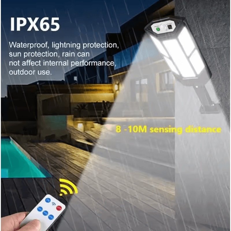 9900LM Solar Motion Sensor LED Light IP65 Waterproof Outdoor Garden Street Lamp 3