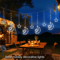 Solar Star Moon Curtain String Lights Waterproof Fairy Lights For Garden Party Decor 4