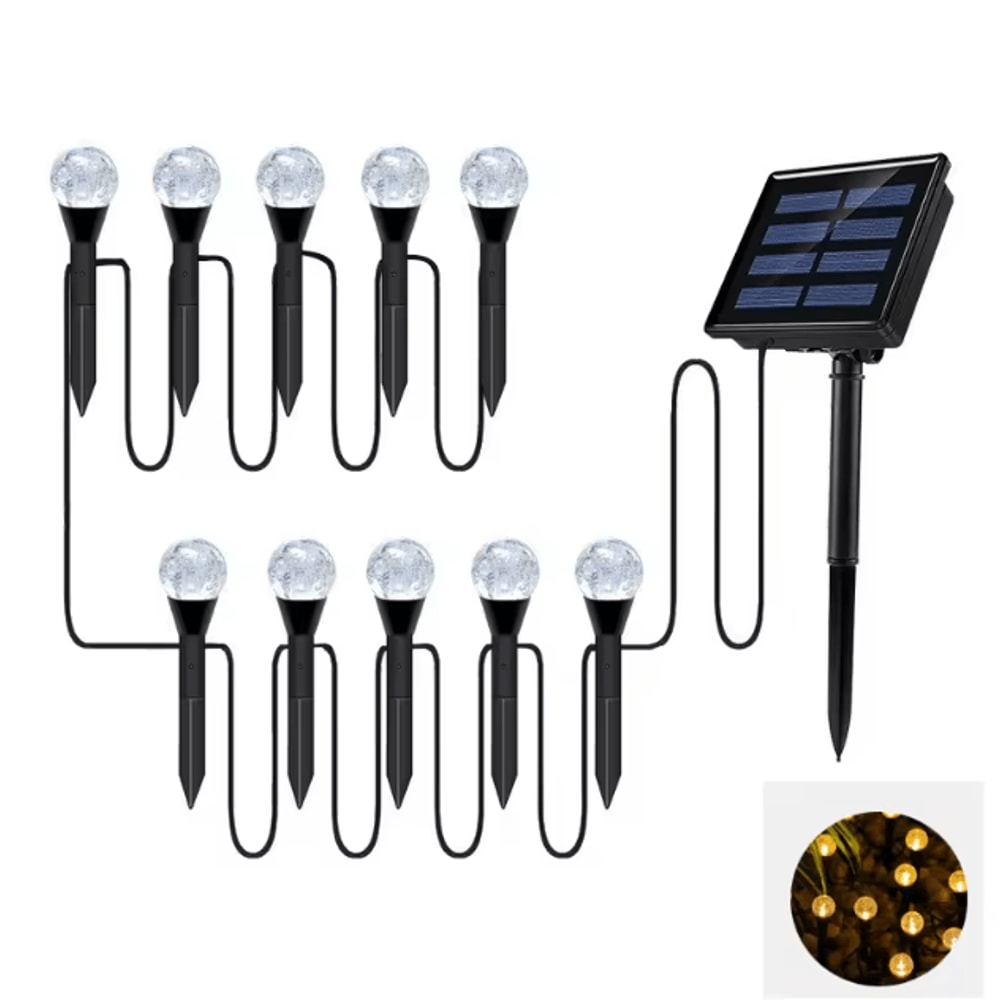 RGB Solar Bubble Ball Garden Lights Waterproof Spherical Outdoor Lights With 8 Modes 3