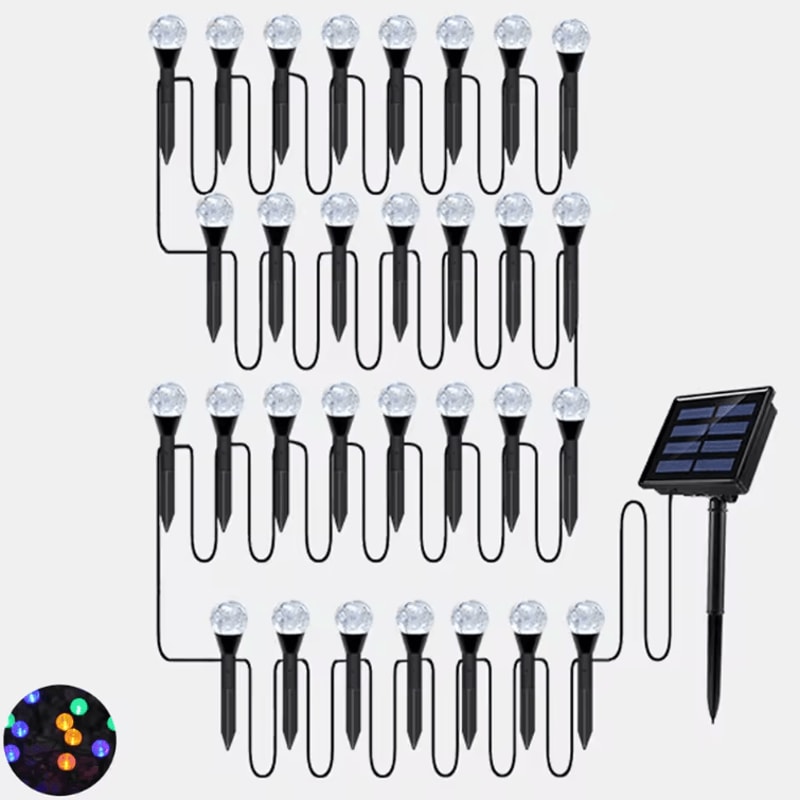 RGB Solar Bubble Ball Garden Lights Waterproof Spherical Outdoor Lights With 8 Modes 6