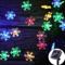 Solar Snowflake Fairy String Lights Waterproof Outdoor Holiday Decoration 0