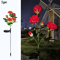 Solar Rose Garden Lights 5Head LED Flower Landscape Pathway Decor Solar Pathway Lights LED Flower 6