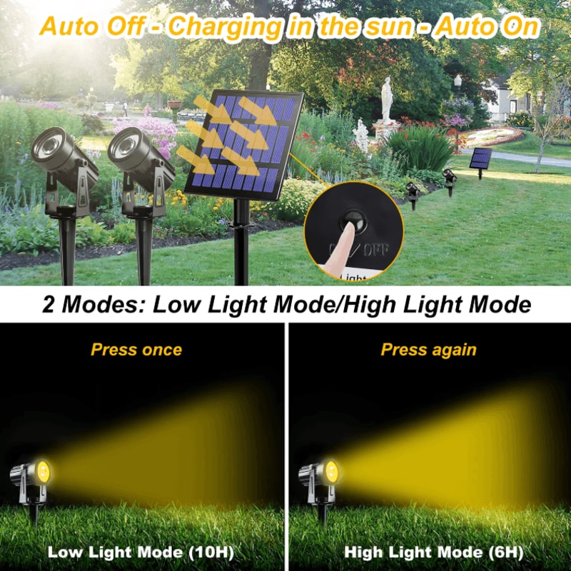 Aluminum Solar Spotlight Outdoor IP65 Waterproof Solar Landscape Garden Tree Light 2
