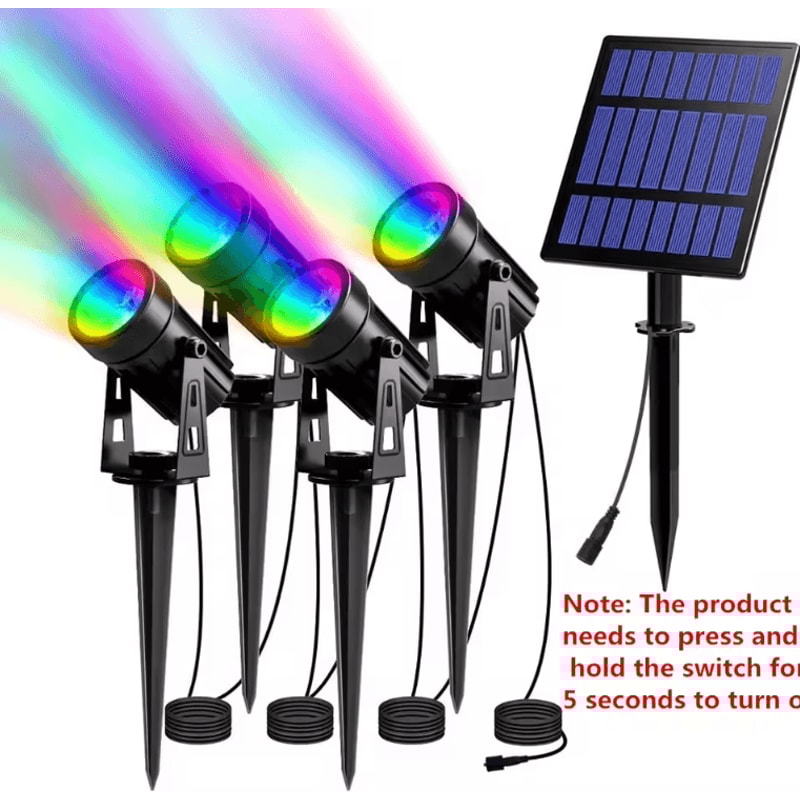 Aluminum Solar Spotlight Outdoor IP65 Waterproof Solar Landscape Garden Tree Light 8