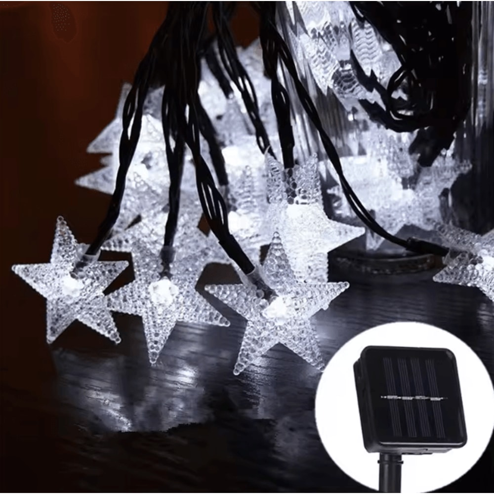 Solar Star String Lights Outdoor LED Solar Powered Fairy Lights For Patio Garden Wedding Decor 0
