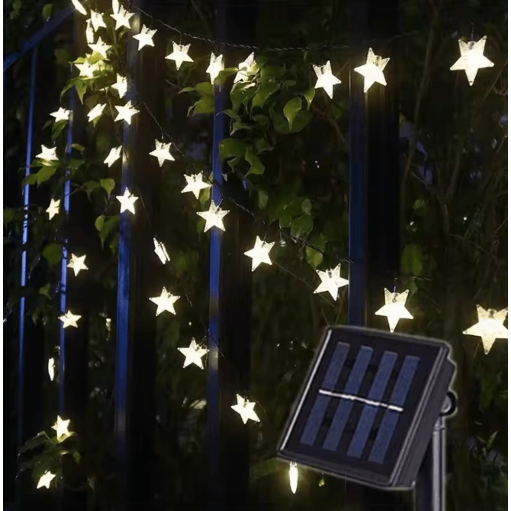 Solar Star String Lights Outdoor LED Solar Powered Fairy Lights For Patio Garden Wedding Decor 1