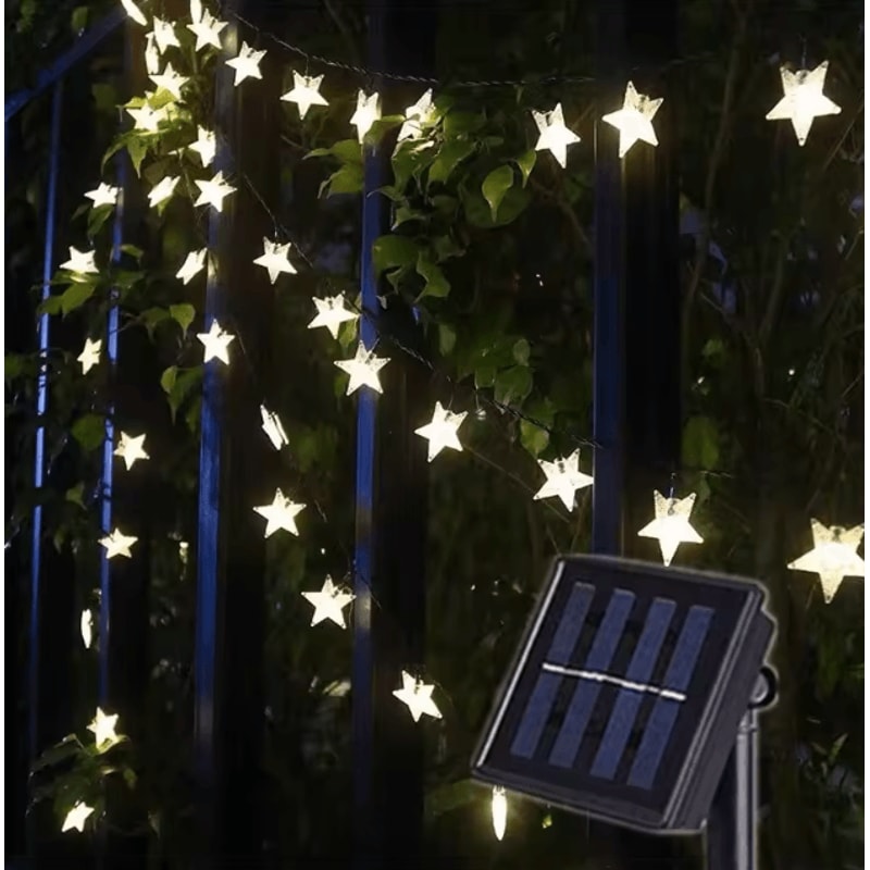 Solar Star String Lights Outdoor LED Solar Powered Fairy Lights For Patio Garden Wedding Decor 1