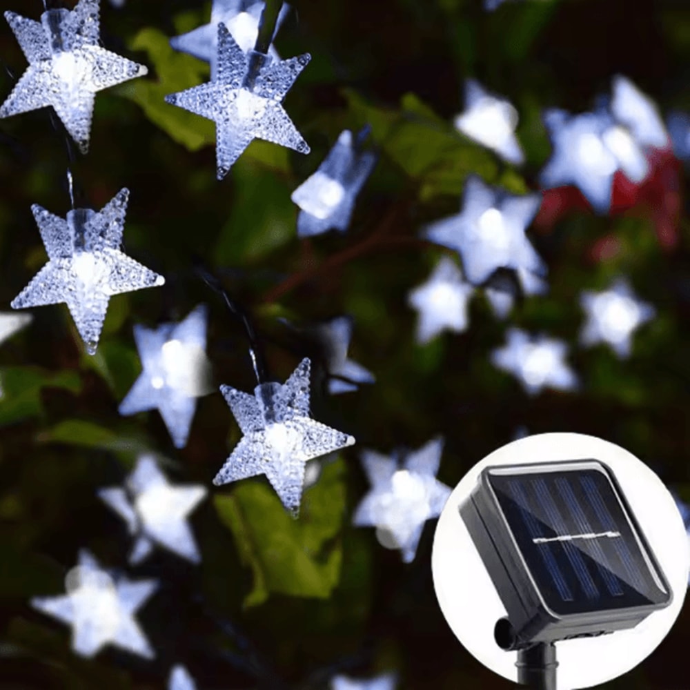 Solar Star String Lights Outdoor LED Solar Powered Fairy Lights For Patio Garden Wedding Decor 3