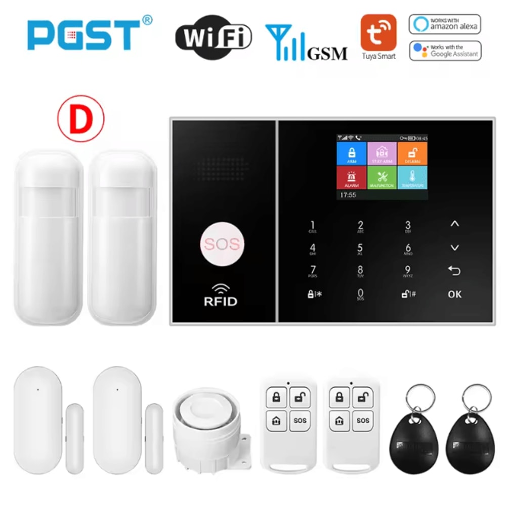 PGST Smart WiFi GSM Home Security Alarm System Tuya App Alexa Compatible 2