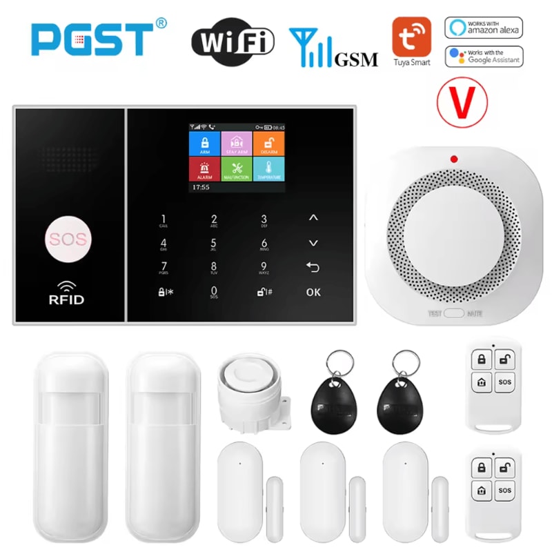 PGST Smart WiFi GSM Home Security Alarm System Tuya App Alexa Compatible 5