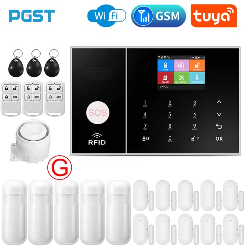 PGST Smart WiFi GSM Home Security Alarm System Tuya App Alexa Compatible 7