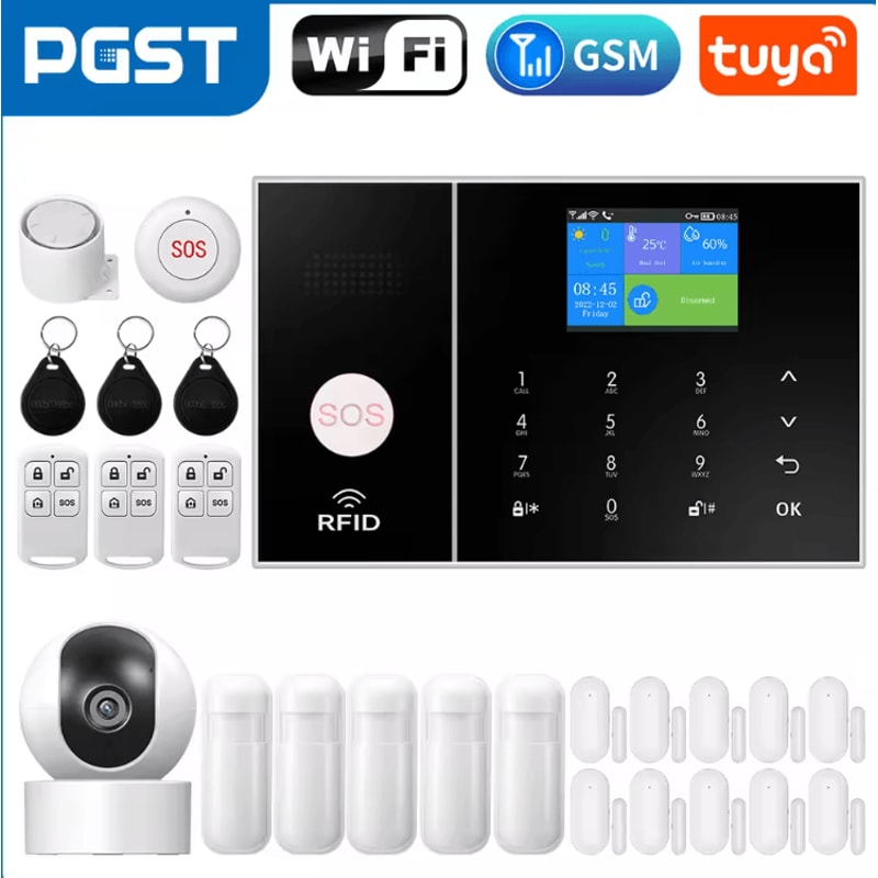 PGST Smart WiFi GSM Home Security Alarm System Tuya App Alexa Compatible 8