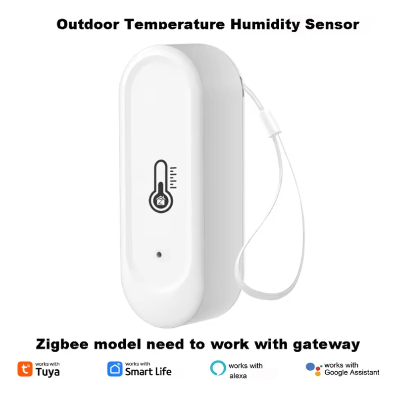 Tuya Smart WiFiZigbee Outdoor Temperature Humidity Sensor IP65 Waterproof Smart Climate Monitor F 4
