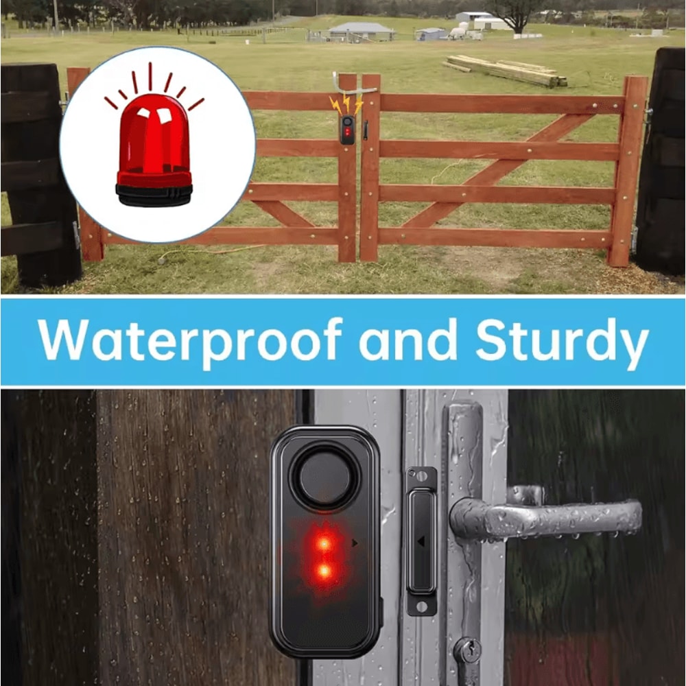 Wireless Outdoor Door Window Magnetic Alarm Sensor Waterproof AntiTheft Security Alarm With Remote 1